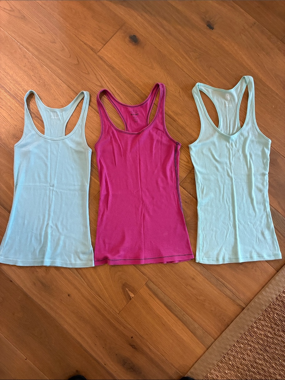 Women’s Racerback Tank Top - Pink & Light Blue